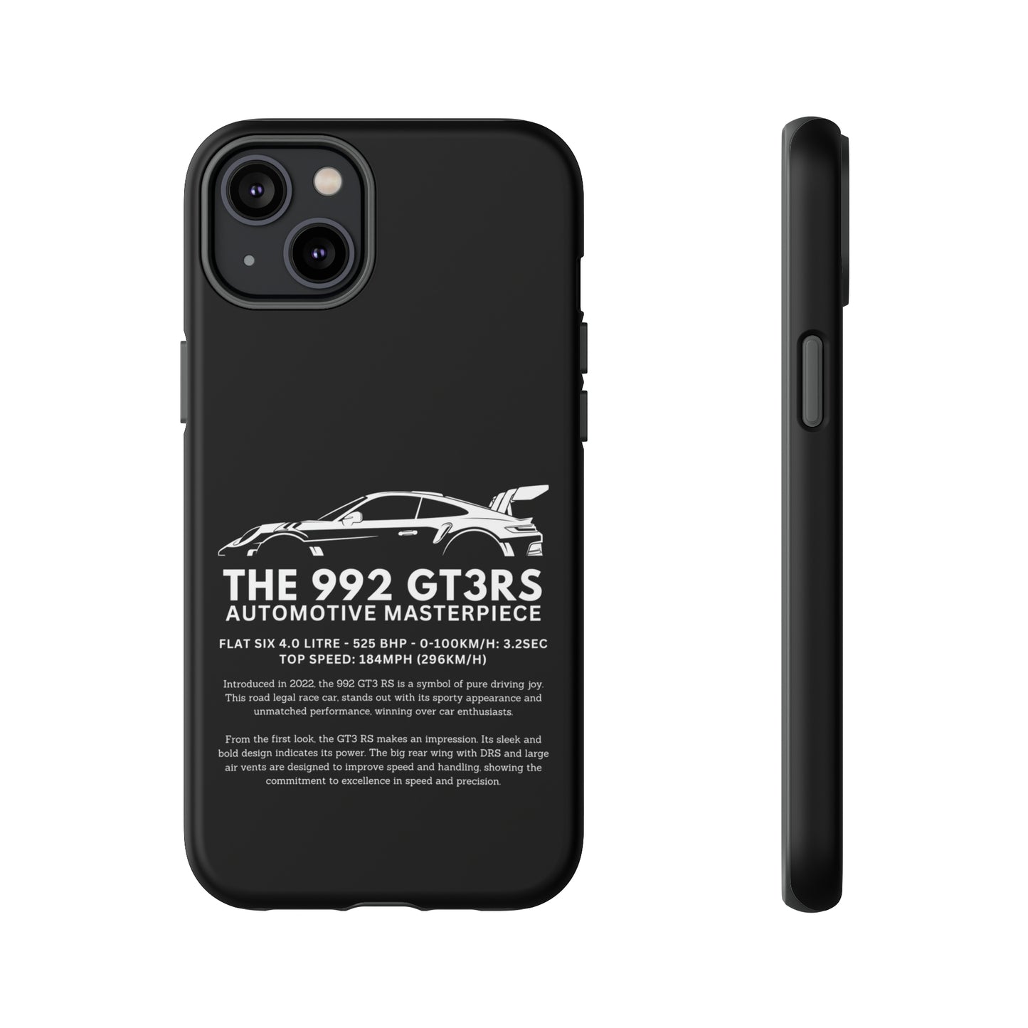 Black GT3RS Design - Tough Cases iPhone/Samsung/Pixel