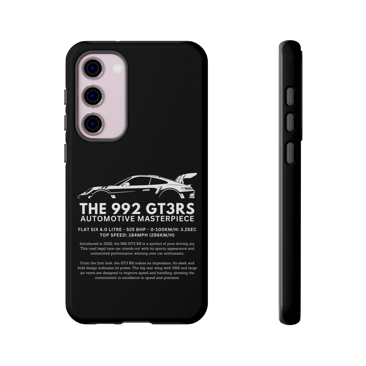 Black GT3RS Design - Tough Cases iPhone/Samsung/Pixel